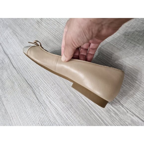 Michael Kors Silver glitter Front bow W/ Charms flat size 7-7.5M - Picture 13 of 16